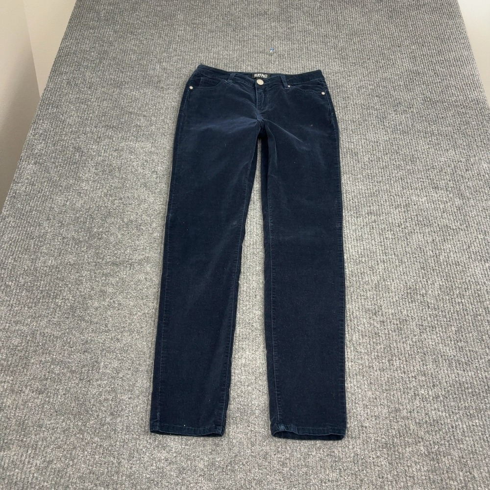 Buffalo David Bitton Pants Womens 4/27 Navy Blue‎ Cotton Velvet Stretch Skinny